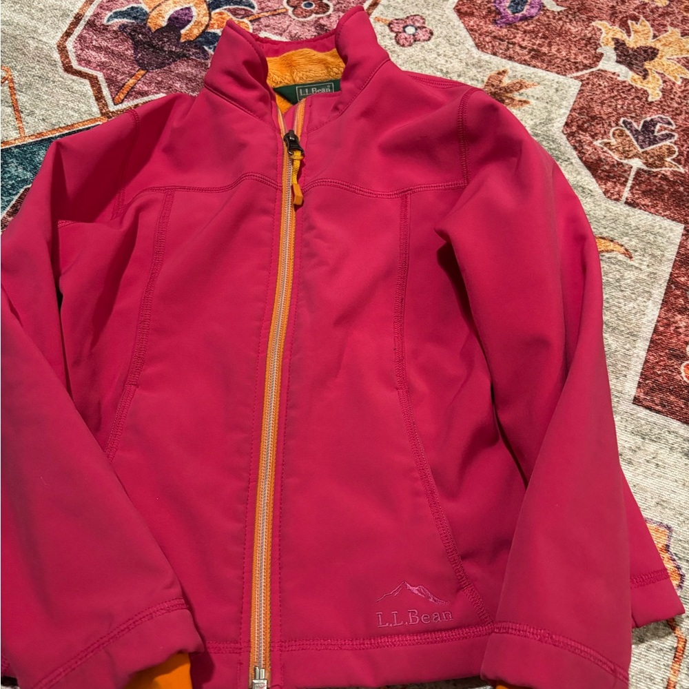 L.L. Bean Kids Fuchsia and Orange Raincoat